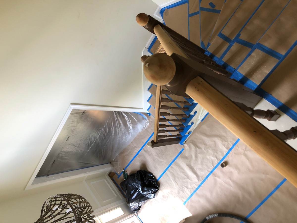 Stair railing detail