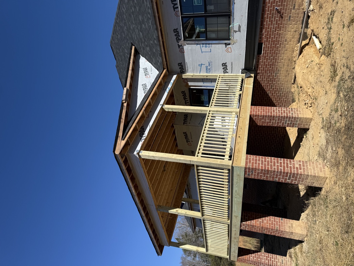 Patio construction in progress