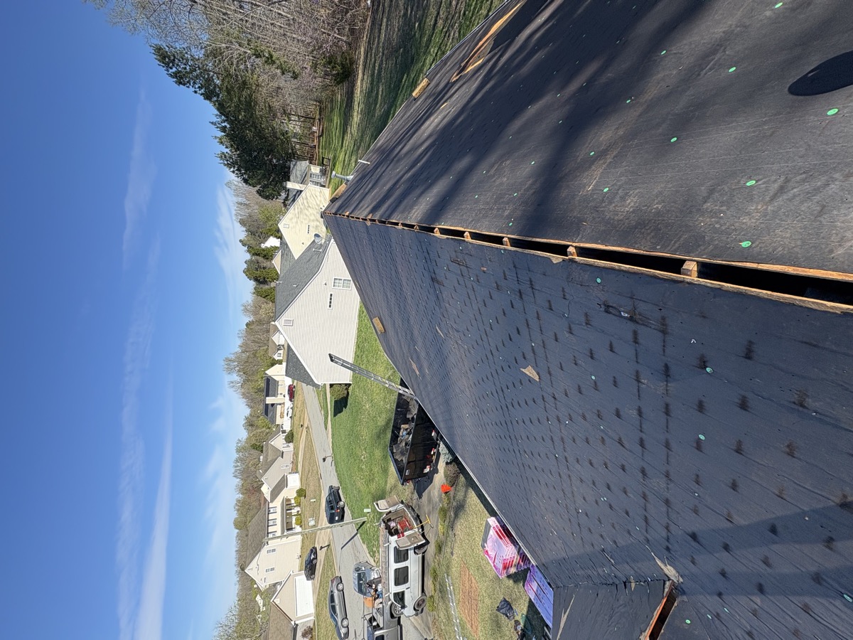Roof repair close-up