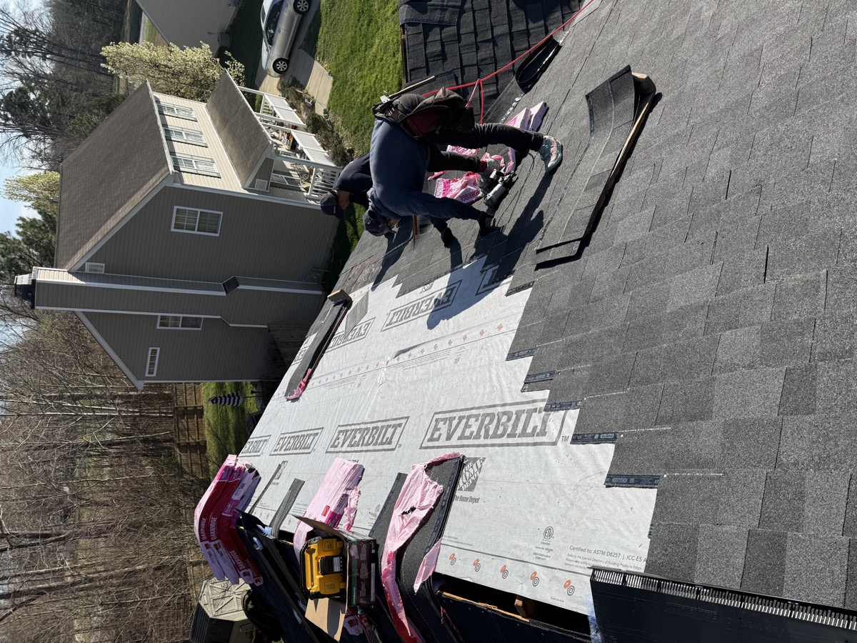 Roof work in progress